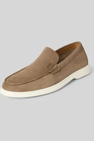 HUGO BOSS Mokasyny skórzane z wytłoczonym logo model ‘Sienne’