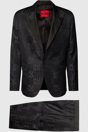 HUGO BOSS Marynarka zapinana na dwa guziki z kołnierzem z połami model ‘Kris’
