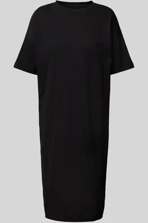 Knowledge Cotton Apparal Sukienka T-shirtowa o długości do kolan z okrągłym dekoltem