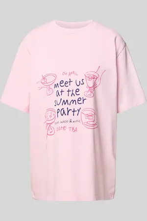 Oh April T-shirt o kroju oversized z okrągłym dekoltem model ‘Summer Party’