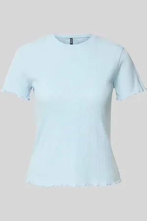 Pieces® T-shirt o kroju regular fit z mieszanki bawełny model ‘FIA’