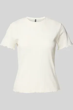Pieces® T-shirt o kroju regular fit z mieszanki bawełny model ‘FIA’