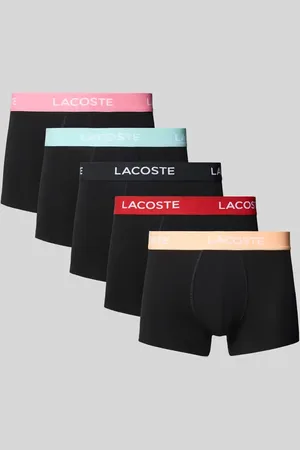 Lacoste Obcisłe bokserki z elastycznym paskiem z logo w zestawie 5 szt.