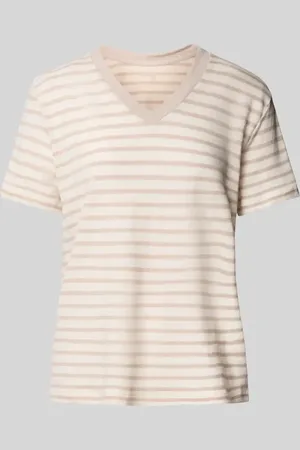 Schiesser T-shirt z prążkowanym dekoltem w serek