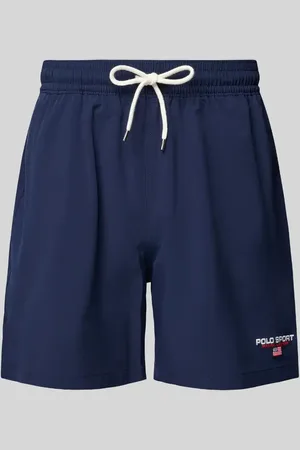 Ralph Lauren Spodenki kąpielowe o kroju relaxed fit z wyhaftowanym logo model ‘TRAVLER’
