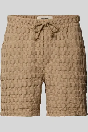 Only & Sons Szorty z dzianiny dresowej o kroju regular fit z fakturowanym wzorem model ‘TEL BRADDOCK’
