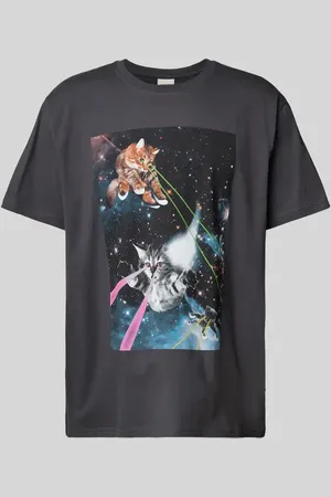 Dedicated T-shirt o kroju relaxed fit z okrągłym dekoltem model ‘Lazer Cats’
