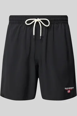 Ralph Lauren Spodenki kąpielowe o kroju relaxed fit z wyhaftowanym logo model ‘TRAVLER’