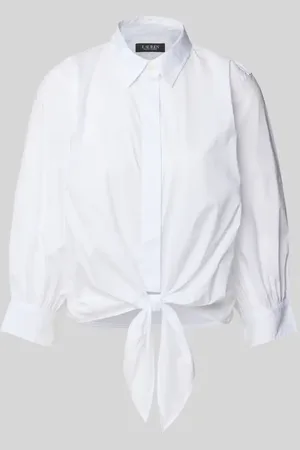Ralph Lauren Bluzka koszulowa o kroju regular fit z wiązanym detalem model ‘MOCHELL’