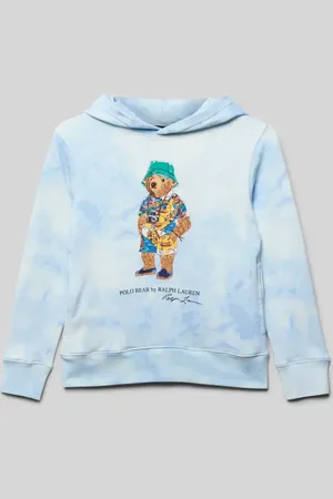 Ralph Lauren Bluza z kapturem, nadrukiem z logo i wpuszczanymi kieszeniami