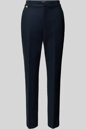 Ralph Lauren Spodnie materiałowe o kroju slim fit z detalem z logo model ‘LAKYTHIA’