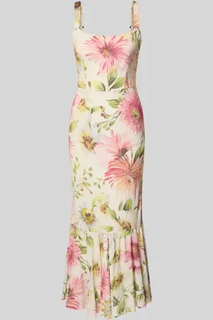 Guess Długa sukienka z prostokątnym dekoltem model ‘FLEUR’
