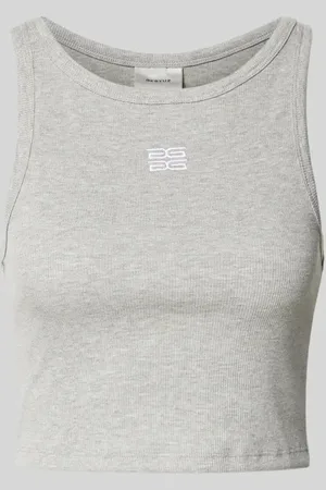 Gestuz Top krótki z wyhaftowanym logo model ‘drew’