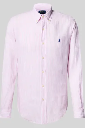 Ralph Lauren Koszula lniana o kroju custom fit z wyhaftowanym logo