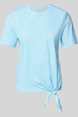 TOM TAILOR T-shirt o kroju regular fit z wiązanym detalem