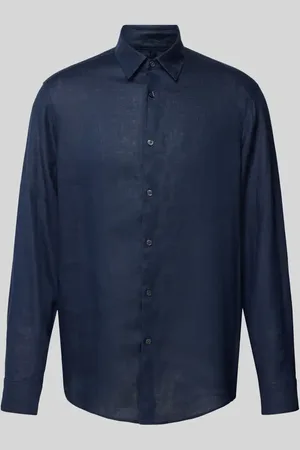 Drykorn Koszula lniana o kroju regular fit z kołnierzykiem typu kent model ‘RAMIS’
