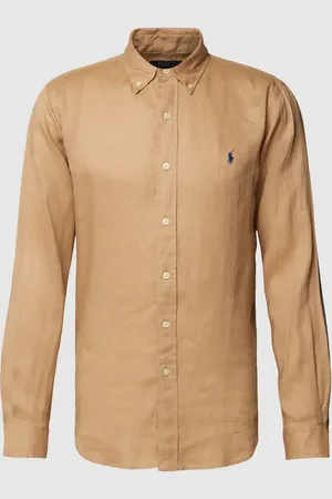 Ralph Lauren Koszula lniana o kroju custom fit z wyhaftowanym logo