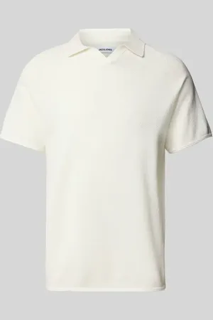 JACK & JONES Koszulka polo o kroju slim fit z fakturowanym wzorem model ‘HILL KNIT’