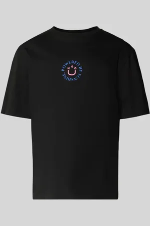 Hugo Blue T-shirt z nadrukiem z logo model ‘Napoka’