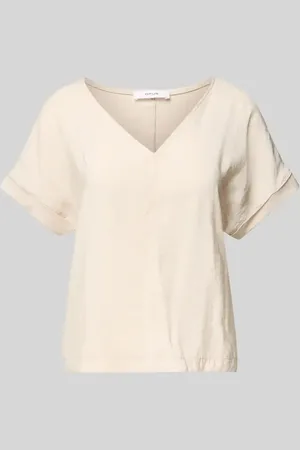 Opus T-shirt z dekoltem w serek model ‘Solme’