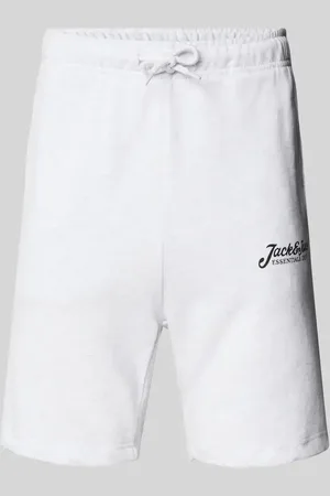 JACK & JONES Spodnie dresowe o kroju slim fit z nadrukiem z logo model ‘GORDON’