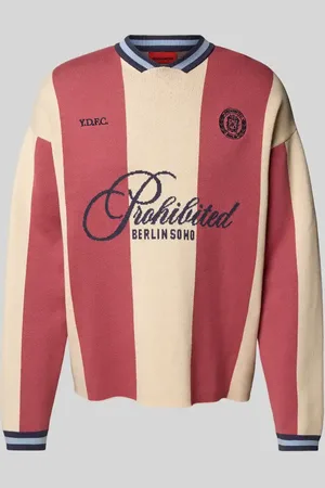 Prohibited Sweter z dzianiny z nadrukiem z logo