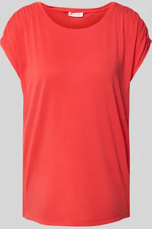 Christian Berg T-shirt z prążkowanym okrągłym dekoltem