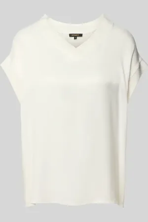 More & More Top bluzkowy o kroju relaxed fit z dekoltem w serek