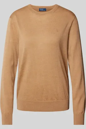 Ralph Lauren Sweter z dzianiny z prążkowanymi wykończeniami