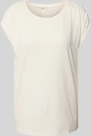 Christian Berg T-shirt z prążkowanym okrągłym dekoltem