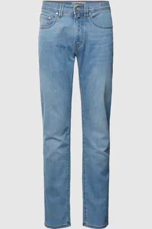 Pierre Cardin Jeansy o kroju tapered fit z bawełny z naszywką z logo ‘Lyon’