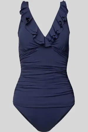 Ralph Lauren Kostium kąpielowy z falbanami i głębokim dekoltem na plecach