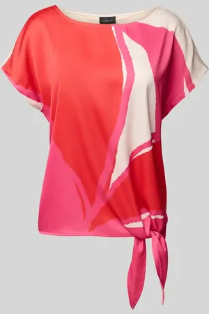 QS by s.Oliver T-shirt o kroju regular fit z wiązanym detalem