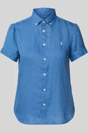 Ralph Lauren Bluzka lniana o kroju regular fit z kołnierzykiem typu button down