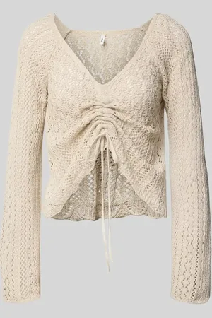ONLY Sweter z dzianiny o kroju regular fit z marszczeniem model ‘NOLA’