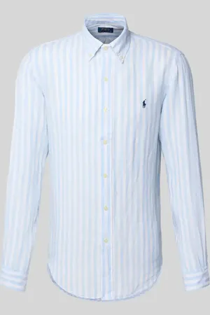 Ralph Lauren Koszula lniana o kroju custom fit z kołnierzykiem typu button down