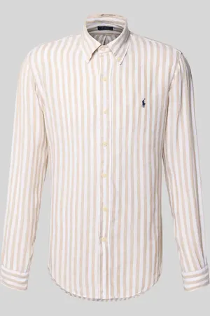 Ralph Lauren Koszula lniana o kroju custom fit z kołnierzykiem typu button down