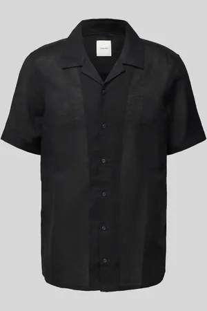 Calvin Klein Koszula lniana o kroju regular fit z kołnierzem z połami