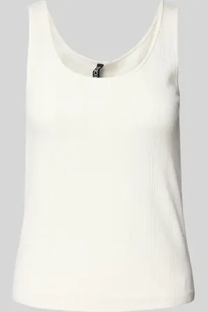 Pieces® Top o kroju regular fit z mieszanki bawełny model ‘FIA’