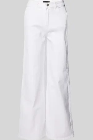 Pieces® Jeansy o kroju wide fit z mieszanki bawełny model ‘SELMA’