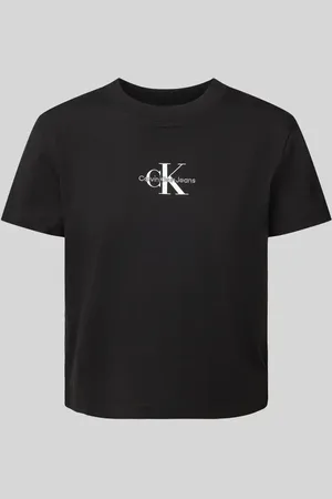 Calvin Klein T-shirt z wyhaftowanym logo i okrągłym dekoltem