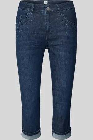 Brax Jeansy capri z obszyciem ozdobnymi kamieniami model ‘SHAKIRA’