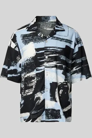 Jake*s Koszula casualowa o kroju regular fit z mieszanki wiskozy i lnu