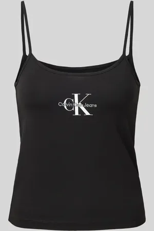 Calvin Klein Top z przeszyciami i cienkimi ramiączkami