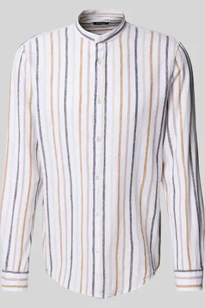 McNeal Koszula casulowa o kroju slim fit z mieszanki lnu ze stójką