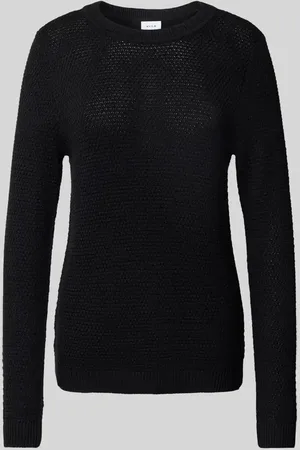 VILA Sweter z dzianiny z fakturowanym wzorem model ‘Vidalo O-Neck’