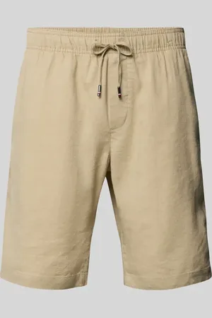 Tommy Hilfiger Szorty o kroju relaxed slim fit z mieszanki lnu