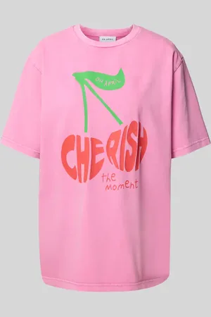 Oh April T-shirt o kroju oversized z nadrukiem z motywem i napisem model ‘Cherish’