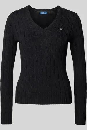 Ralph Lauren Sweter z dzianiny z wyhaftowanym logo model ‘KIMBERLY’