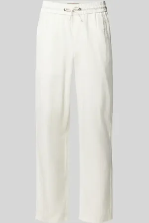 Blend Spodnie lniane o kroju regular fit z tunelem model ‘BAY’